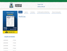 Tablet Screenshot of diariooficial.to.gov.br