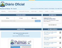 Tablet Screenshot of diariooficial.palmas.to.gov.br