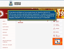 Tablet Screenshot of bombeiros.to.gov.br