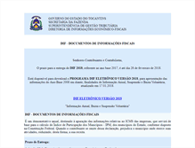 Tablet Screenshot of dif.sefaz.to.gov.br